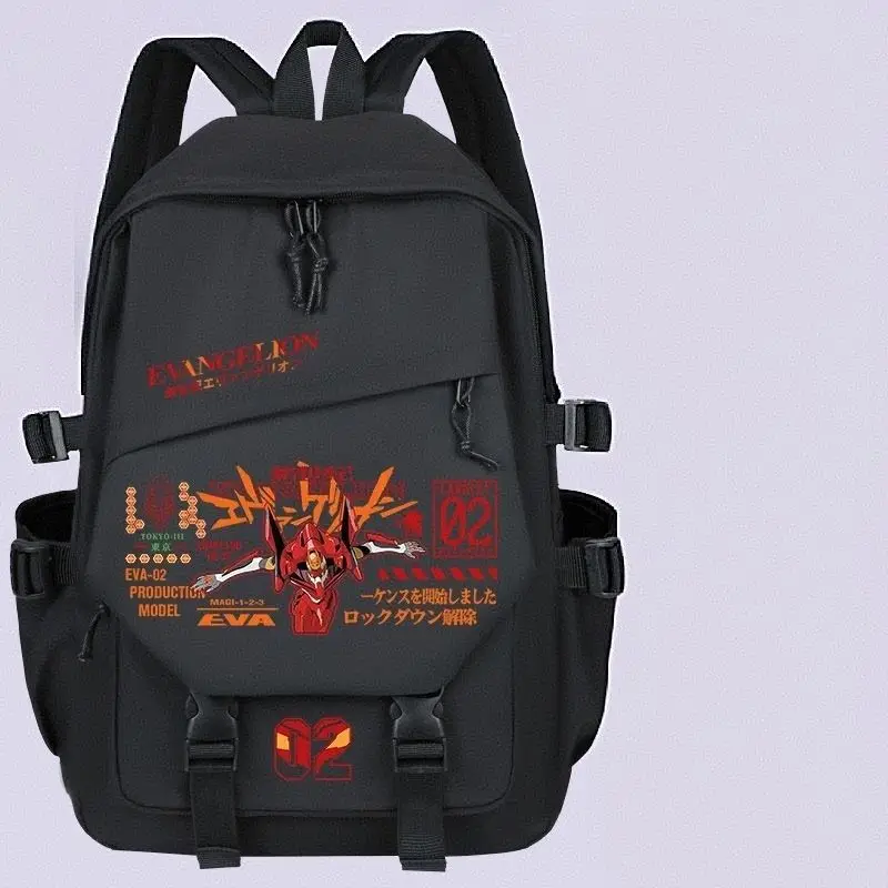 Neon Genesis Evangelion Backpack Cute Fashion Cartoon Personalized Creative Student Large-Capacity School Bag Gift for Friends view 5