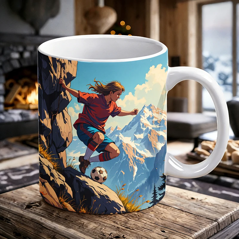 

Mountain Adventure The Art of Climbing Mug Coffee Cup Ceramic Cup with a bottle opener function of 2026 Major Football Event