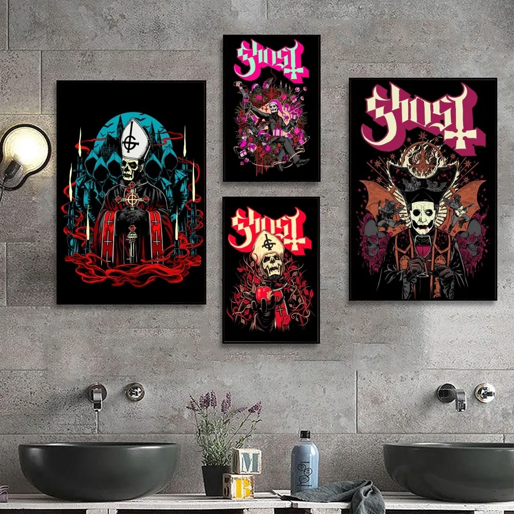 D-Ghosts band Poster No Framed Poster Kraft Club Bar Paper Vintage Poster Wall Art Painting Bedroom Study Stickers