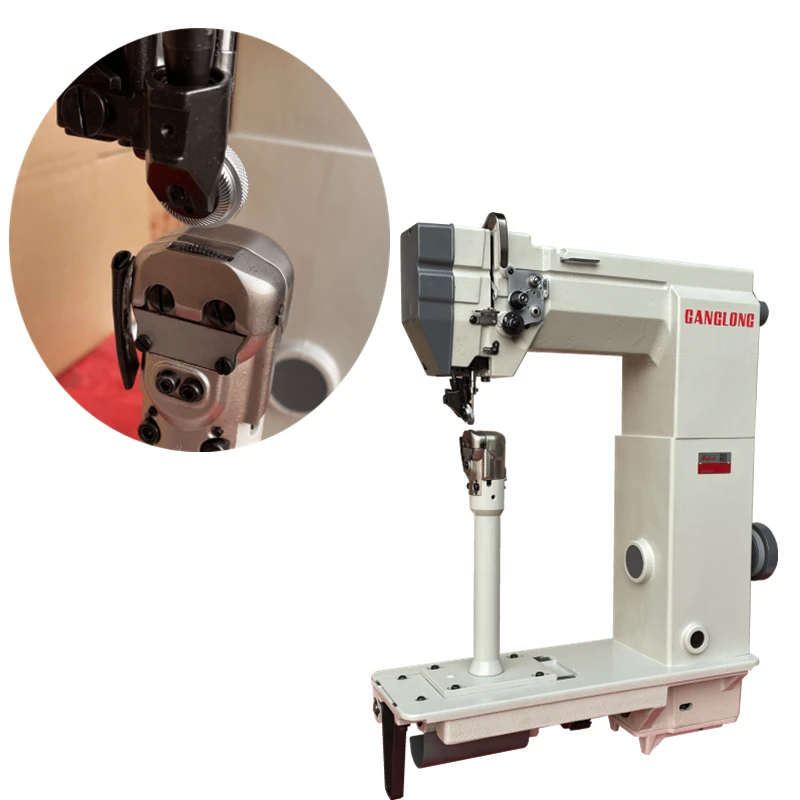 

Roller Feeding Small Hook High Post Bed Sewing Machine for Elastic Boots Shoe logo Sewing