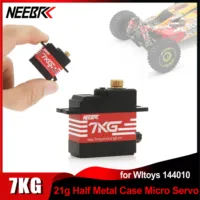 1/5/10pcs NEEBRC 7KG Waterproof 21G Metal Gear Case Micro Servo for 1/18 1/16 RC Car Wltoys 144010 MJX Hyper Go 14209 14210