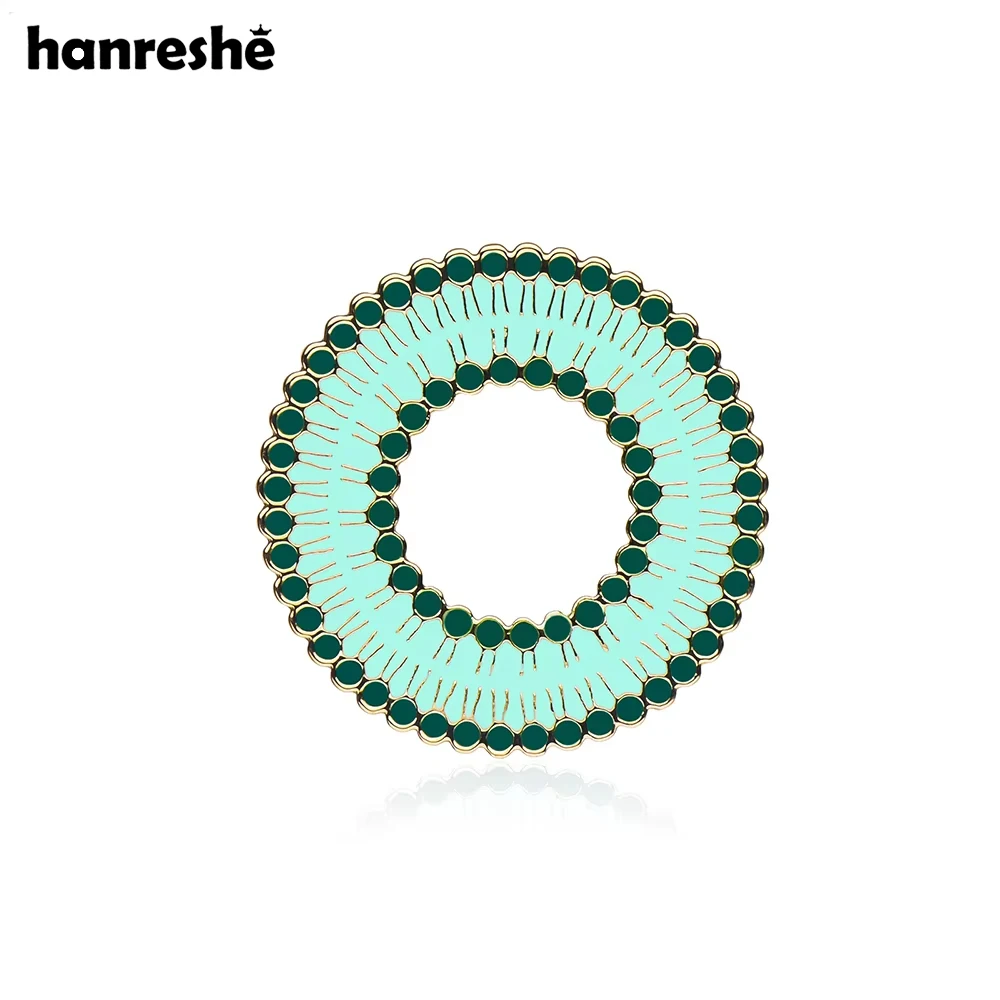 Hanreshe Biochemistry Round Fat Lipids Brooch Biology Lapel Backpack Enamel Pins Jewelry for Biologist Cytologist