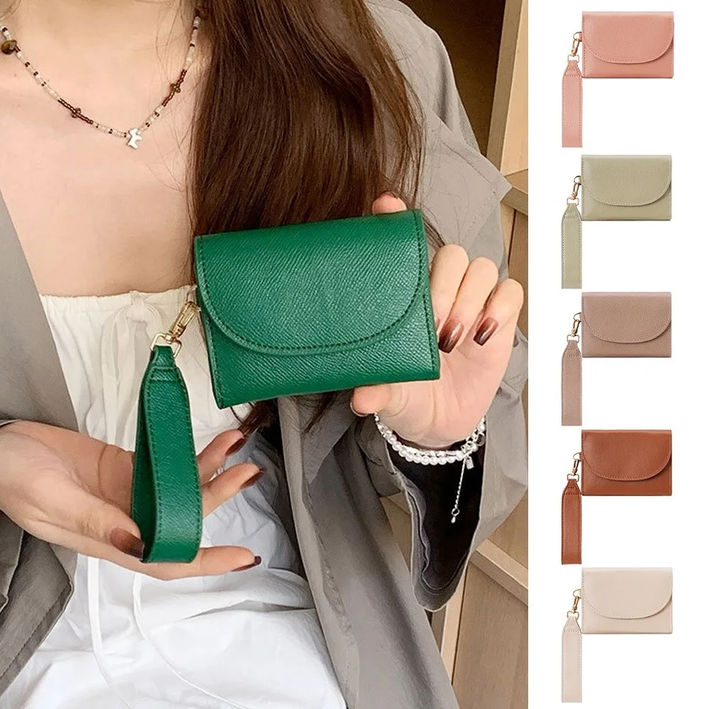 

New PU Leather Women Wallets Portable Small Cash Bag Dopamine Color Large Capacity Card Holders Female