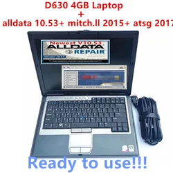 2024 Hot All Data 10.53 Auto Repair Software Alldata Mitche.l 2015 Software Atsg 3in1 1TB HDD Installed in Laptop D630 4gb RAM