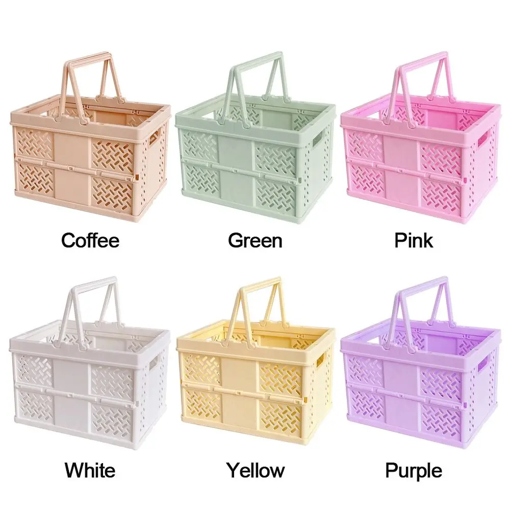 

Practical Cabinet Basket Makeup Container Desktop Organizer Rack Folding Storage Boxes Decorative Shelf Organizer