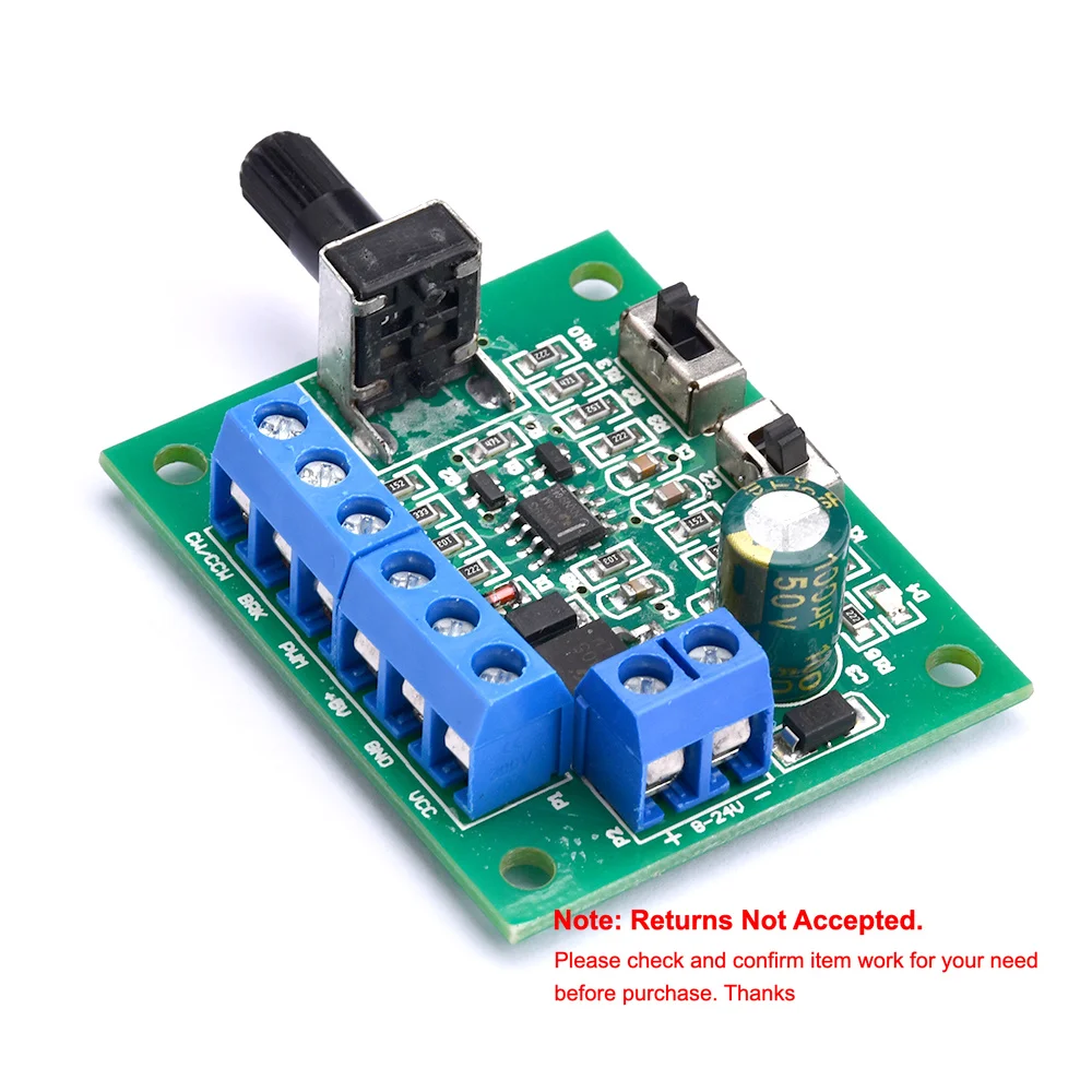 DC 8V 12V 18V 24V Multifunction PWM Speed Controller Module Board for Brushless Motor Start /Stop CW /CCW Duty Cycle 0%-100%