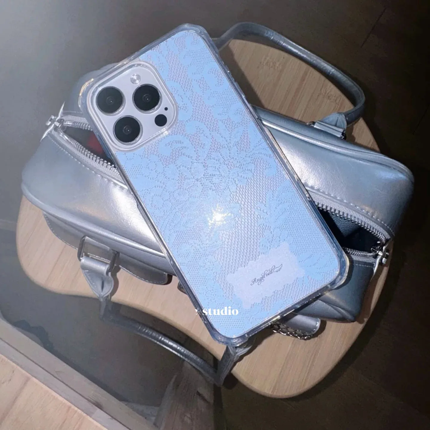 Korean Ins Colored Lace Sweet Girl Phone Case For iPhone 17 16 15 14 13 12 11 Pro MAX MINI XR XS 78 Plus 17air Transparent Cover