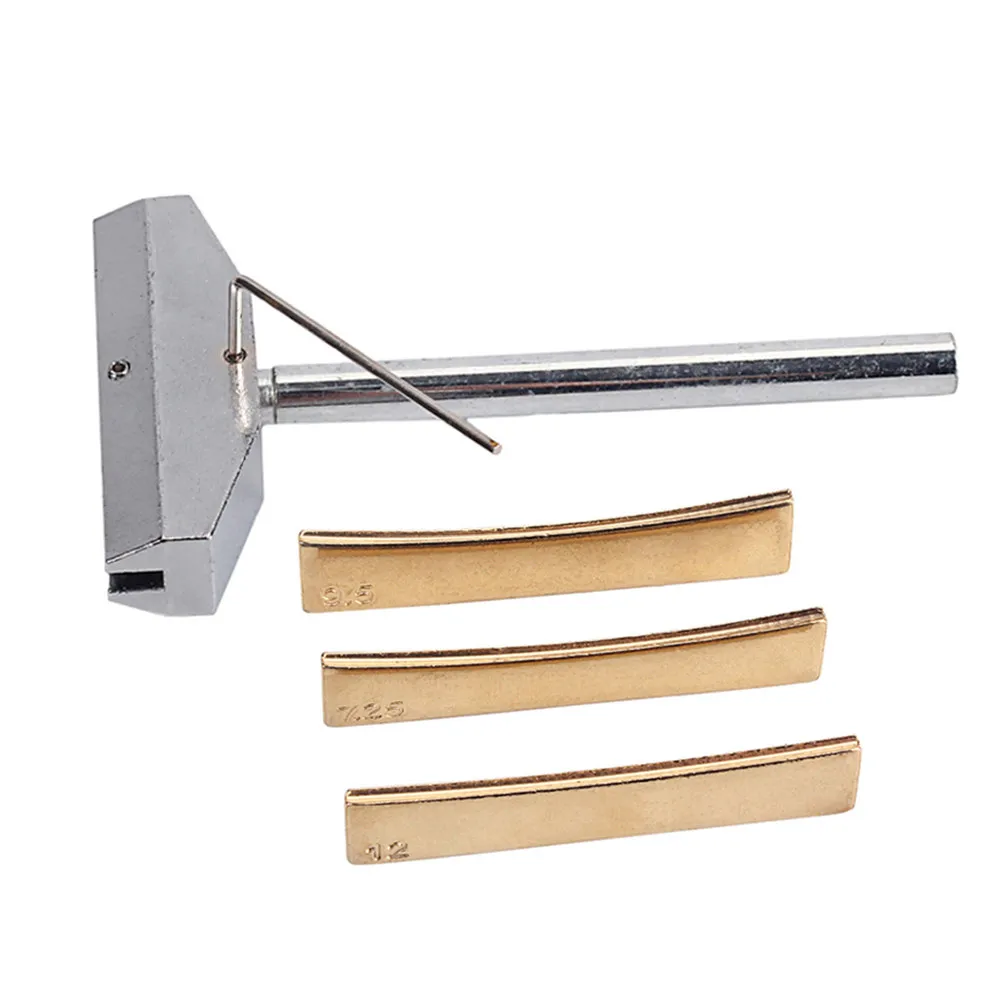 

R151 3 Pieces Fretboard Press Caul Insert Carbon Steel Guitar Repair Tool Set for Radius Fretting with Wrench Accessory