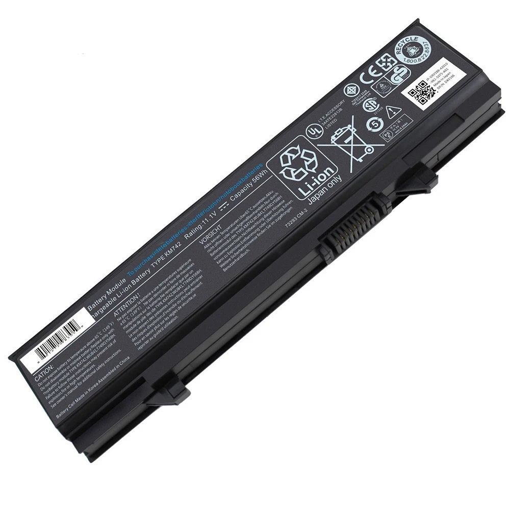 Nowa oryginalna bateria do laptopa KM742 11.1V 56Wh do Dell Latitude E5400 E5500 E5410 E5510 PX644H WU841