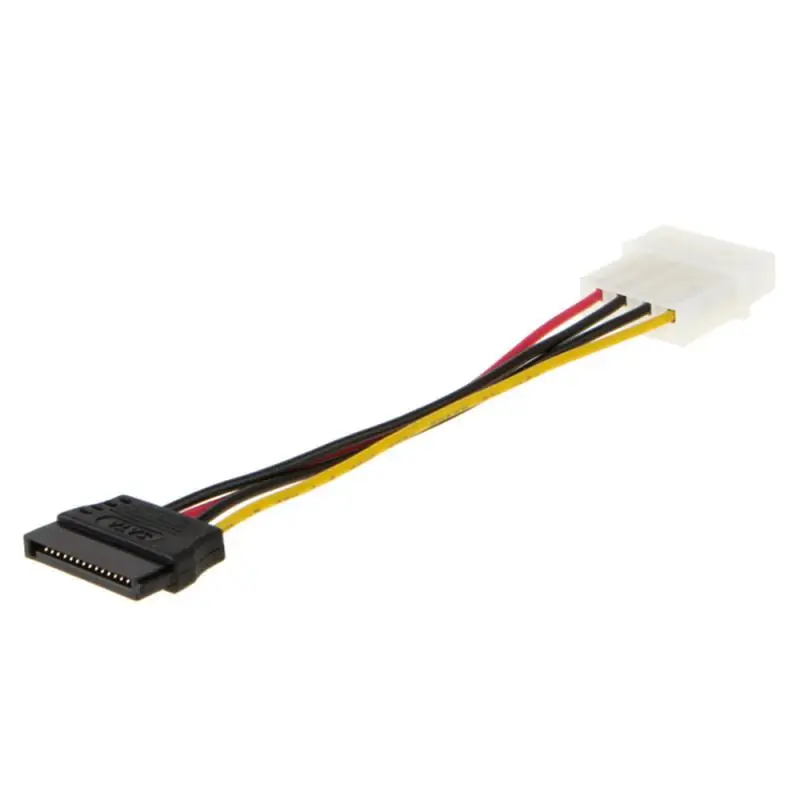 Pin Molex IDE to 2 Serial ATA Hard Driver Power Cable SATA Y Splitter Dual Hard-Drive-Disk Extension Cord Adapter
