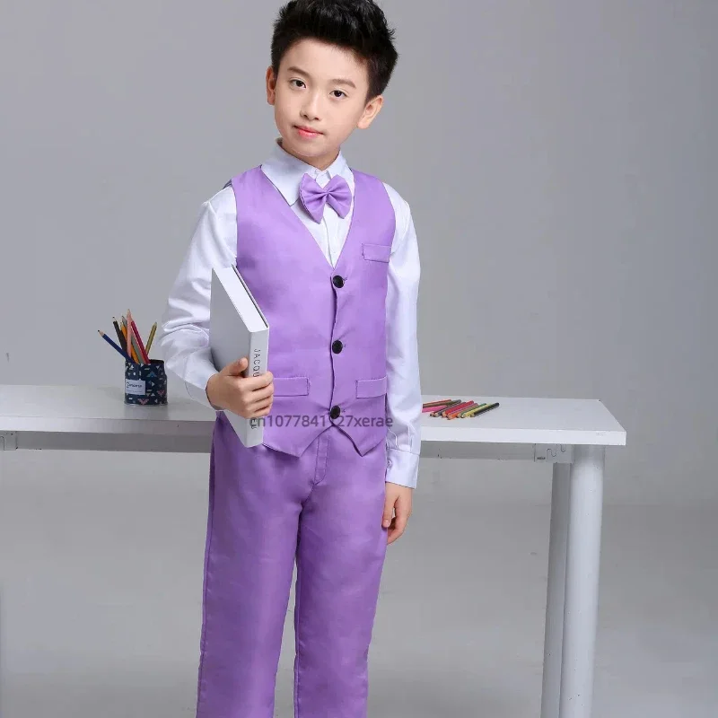 Jazz-Tanzkostüm für Jungen, 3-teiliges Set, bestehend aus Weste, Hemd und Hose aus Polyester, für Kinder von 4 bis 16 Jahren, geeignet für Bühnenauftritte und Chorveranstaltungen. – Detail 10