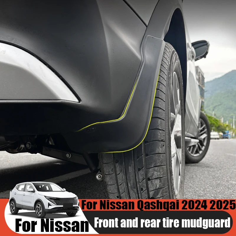 

Special mudguard thickening antifreeze front and rear tire mudguard modification accessories For Nissan Qashqai 2024 2025