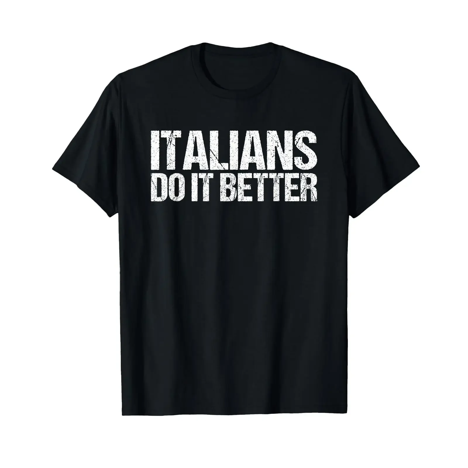 Italiener machen es besser T-Shirt schwarz vintage gewaschen bequem weich leicht grafisch Herren Designerkleidung Streetwear