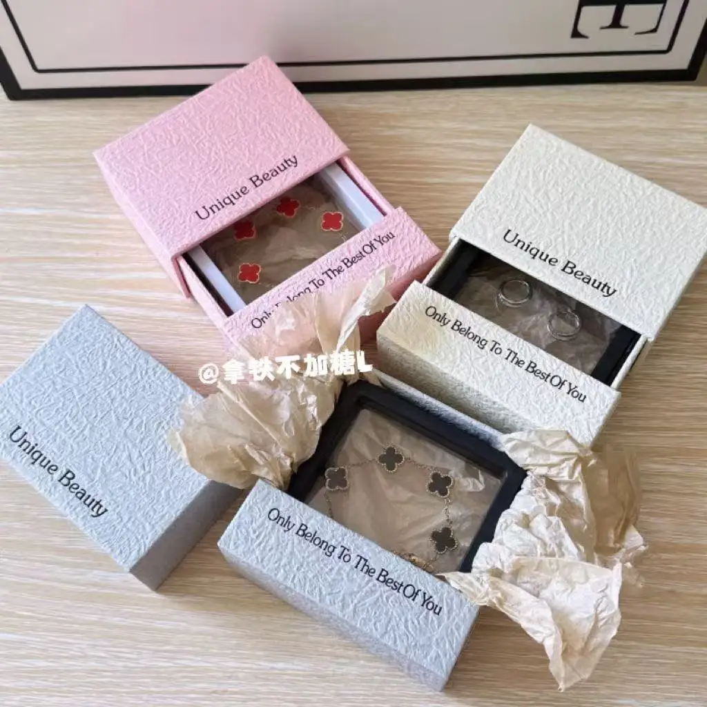 

Premium Drawer Jewelry Box, Anti-Oxidation Suspension Storage Case for Rings Earrings Necklaces Bracelets, Niche Gift Packaging