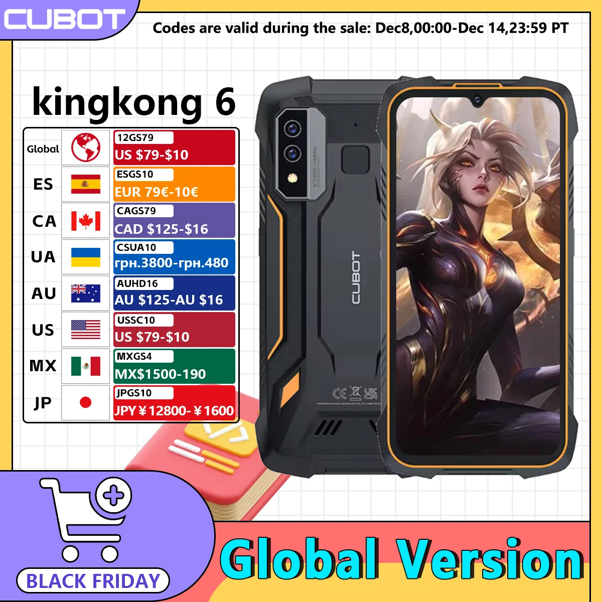 Cubot KingKong 6 Rugged Phone IP68&IP69K 6.088