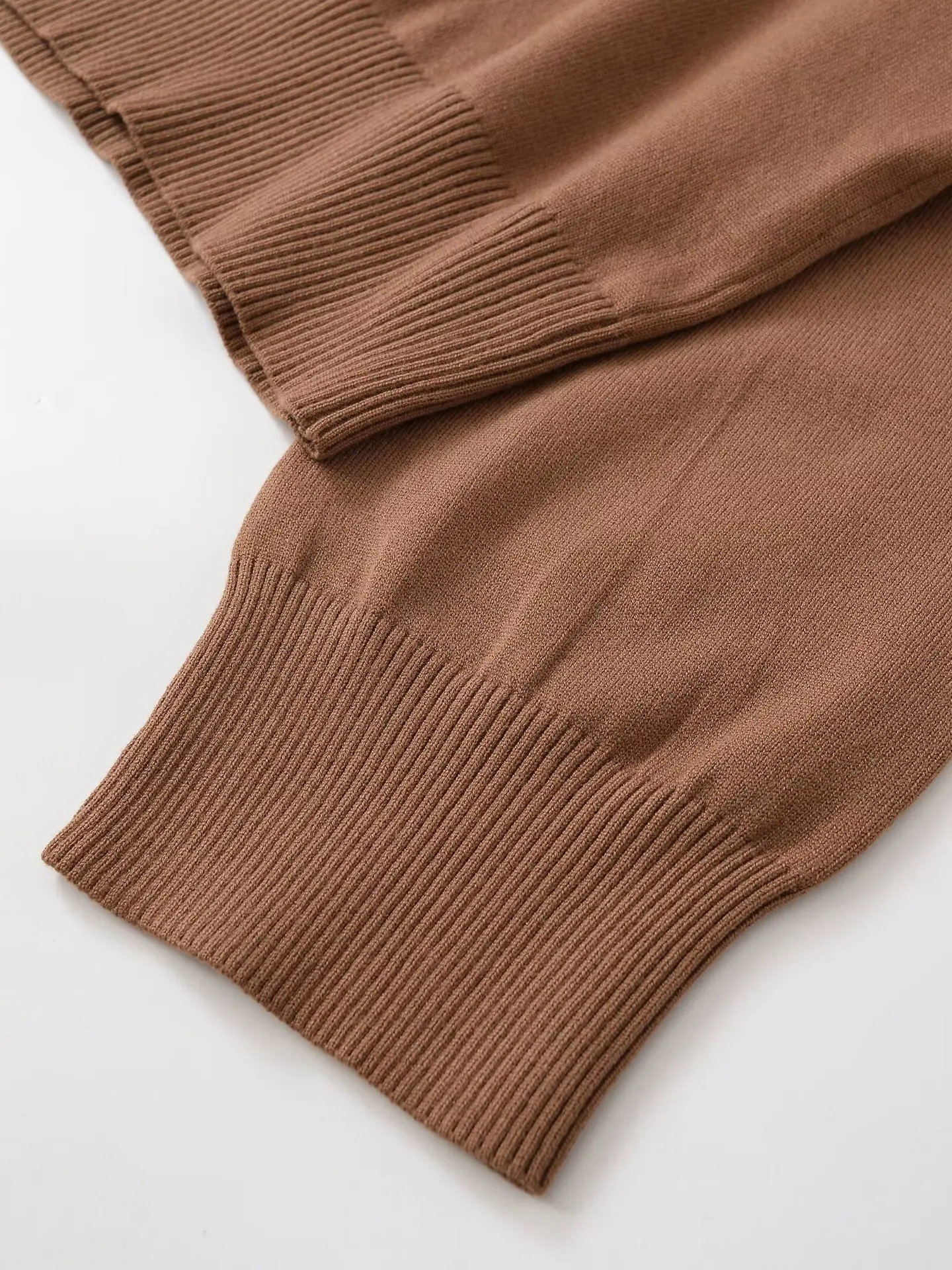 Pull Long polyvalent à manches longues et col montant pour femme, mode européenne et américaine, couleur unie, nouvelle collection 2025