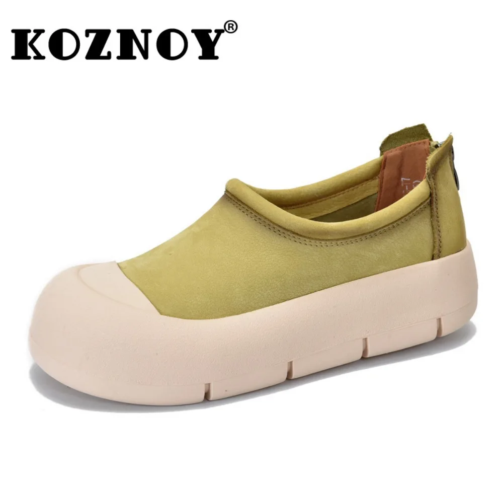 

Koznoy 4,5 см, дизайнерские лоферы из коровьей замши из натуральной кожи, женская летняя обувь, удобная весенняя женская обувь на плоской подошве, осенняя резиновая обувь на танкетке