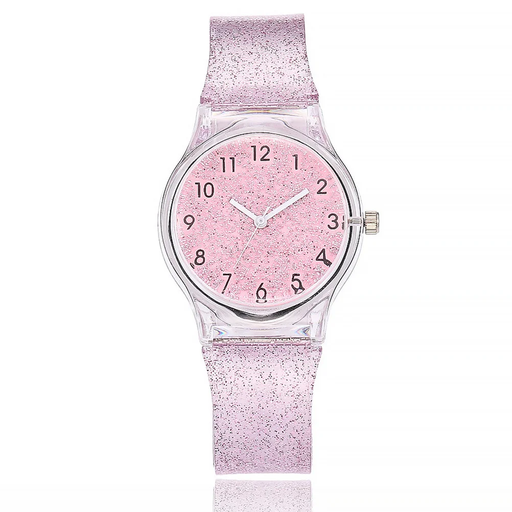 Creative Watch Pink Shining Quartz Timepiece with Cartoon Design Adjustable Strap for Birthday Christmas Present