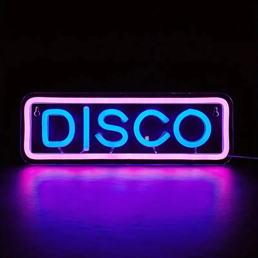 Music Neon Light Sign for Wall Decoration, Music Word LED Neon for Bedroom Playroom Club Bar Party Decoration, Support USB Plug