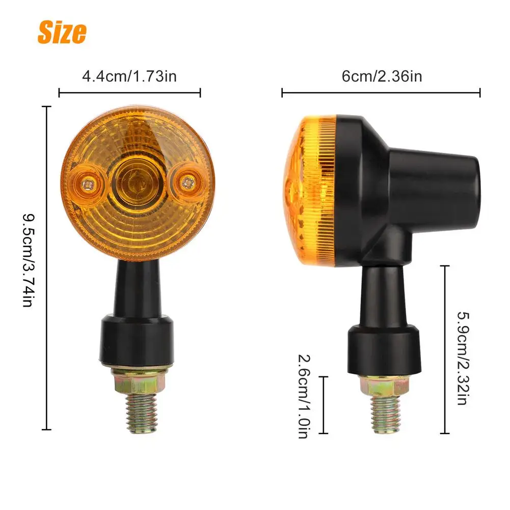 Miniluces LED antiniebla para motocicleta, intermitentes, indicadores de freno, resistentes al agua, piezas modificadas, 4 piezas