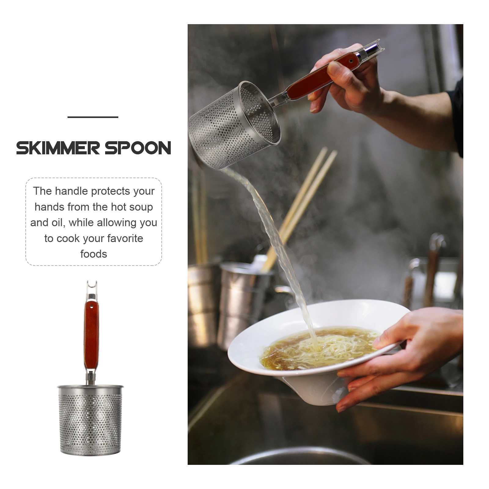 

Cooking with Holes Pasta Making Tools Spoon Noodle Ladle Strainer Stainless Spider
