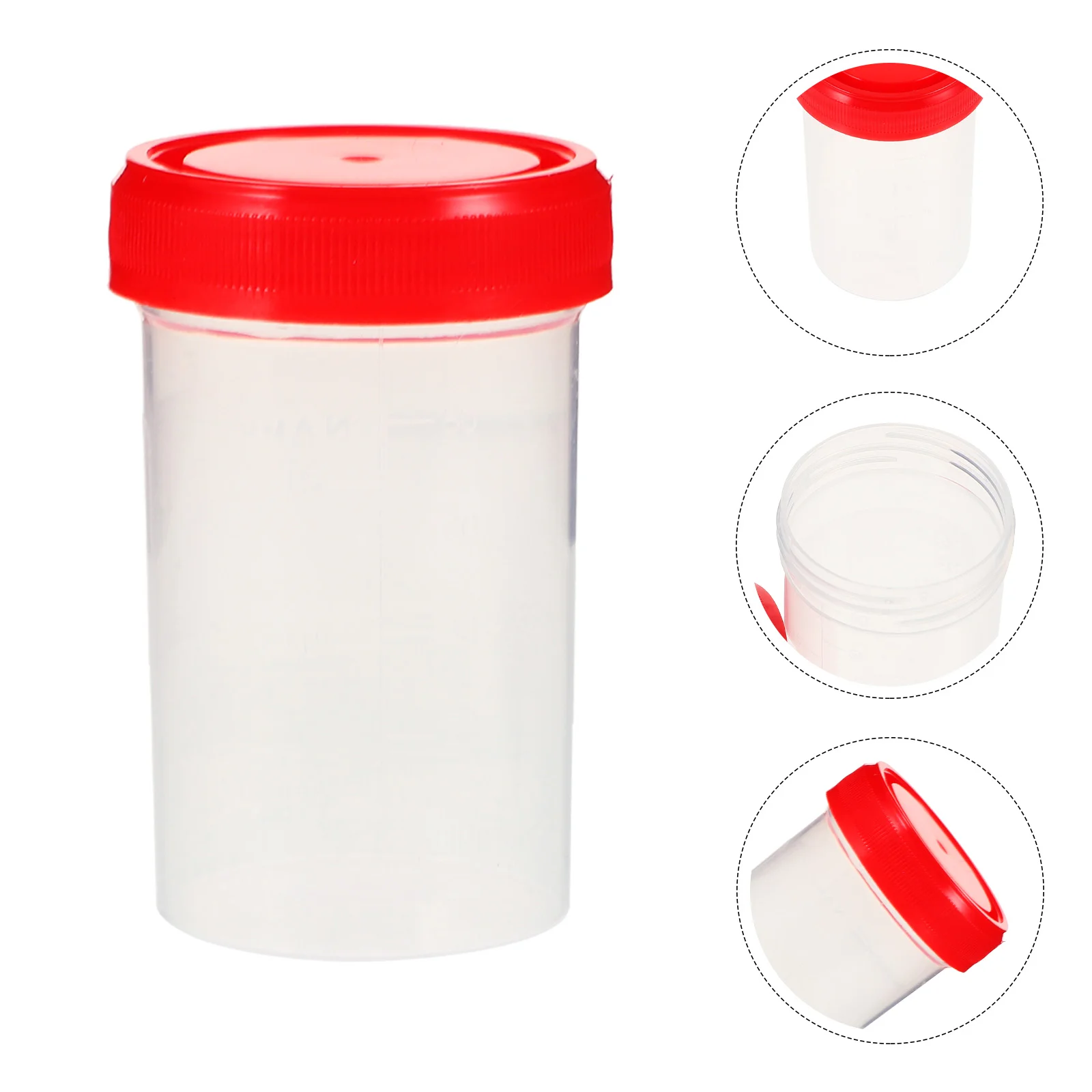 15 Pcs Sampling Cup Urine Specimen Cups with Lids Pee for Sample Liquid Plastic Testing Man Measuring