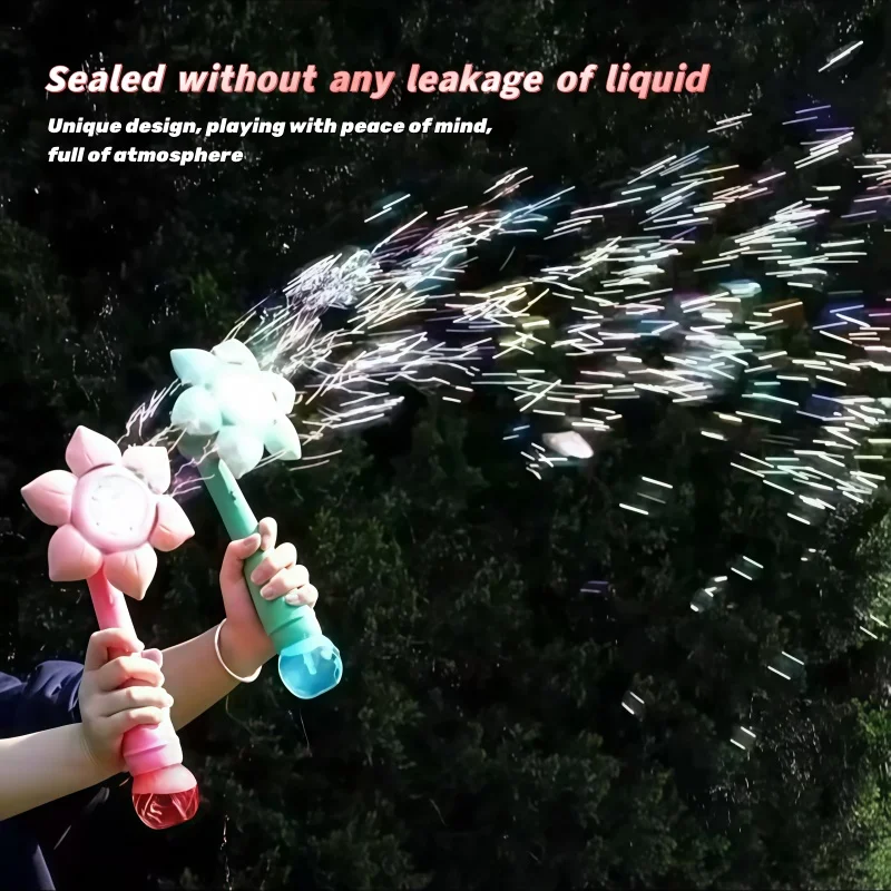 Nuovo modello di macchina per bolle di fiori completamente automatica con un solo pulsante portatile: un regalo per bambini per un giocattolo a tema atmosfera di matrimonio