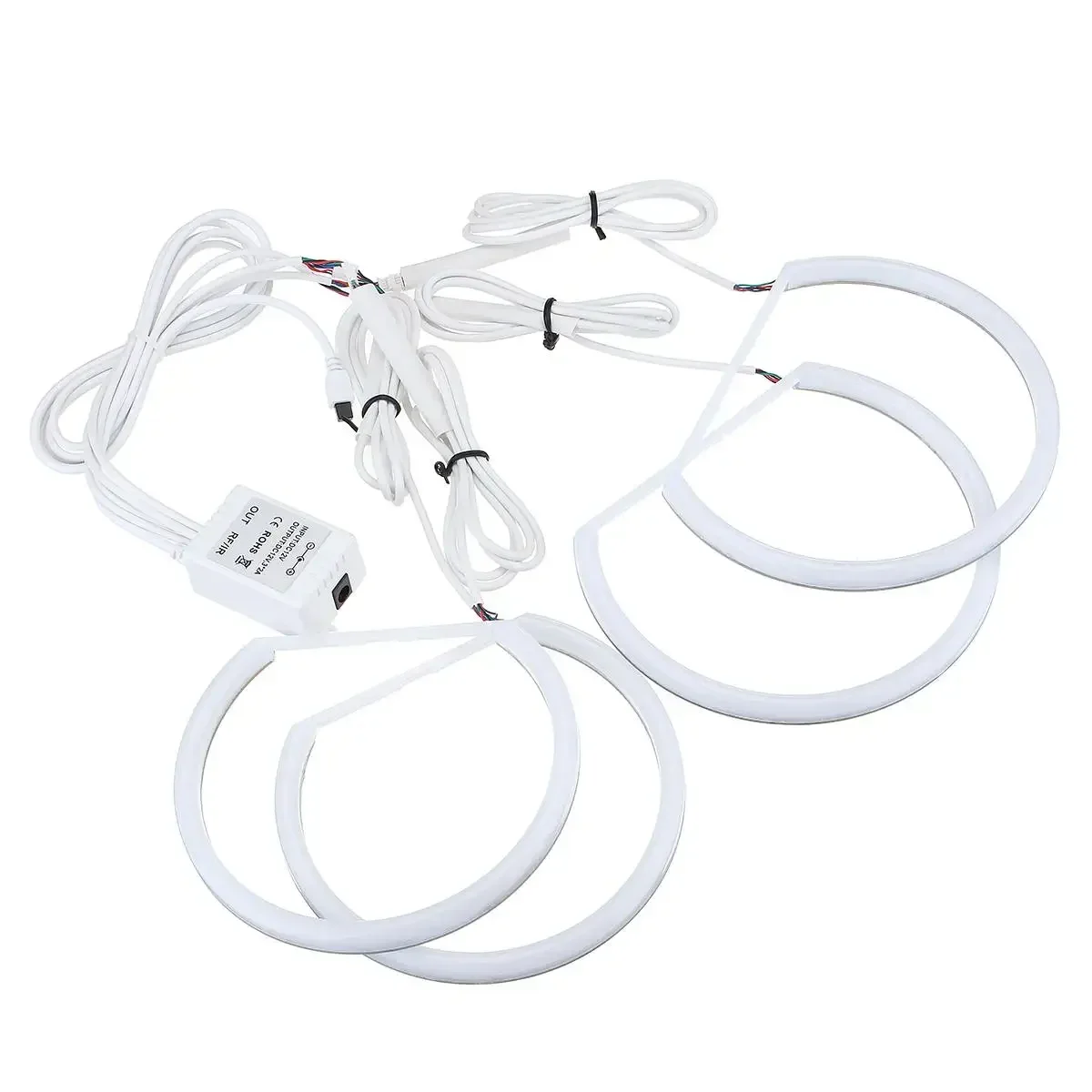 2*131mm and 2*146mm Cotton halo ring kit RGB Angel eyes Remote control A+B Non projector 4D 16colors flash For BMW E46