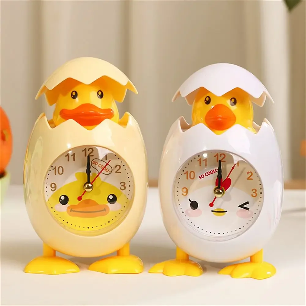 Easter Cartoon Egg Shell Chick Alarm Clock Student Child Bedroom Desktop Alarm Clock For Studying Room Bedroom Easter Decoration