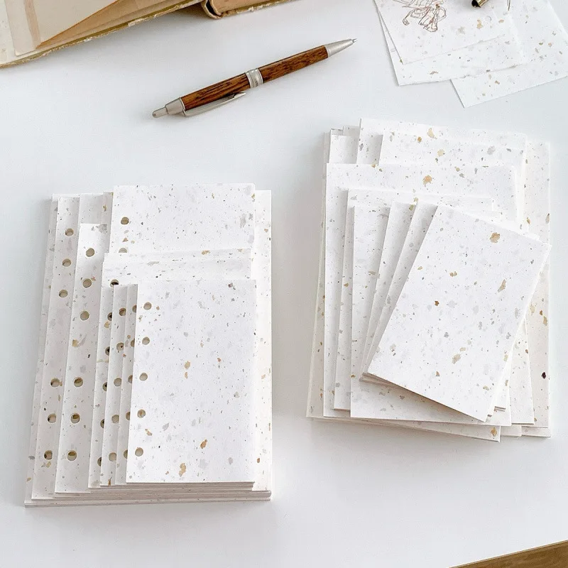 120g Coffee Paper Refill Inner Pages, M5 A6 A7 Loose Leaf Journal Paper, Recycled Craft Specialty Paper for Scrapbook DIY