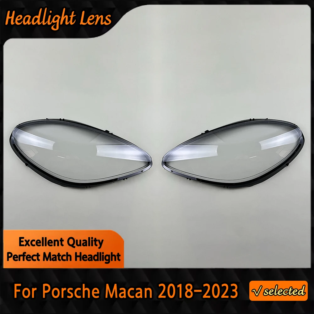 

Front Headlamp Cover Headlight Shell Lampshade Plexiglass Replace Original Lens For Porsche Macan 2018 2019 2020 2021 2022 2023