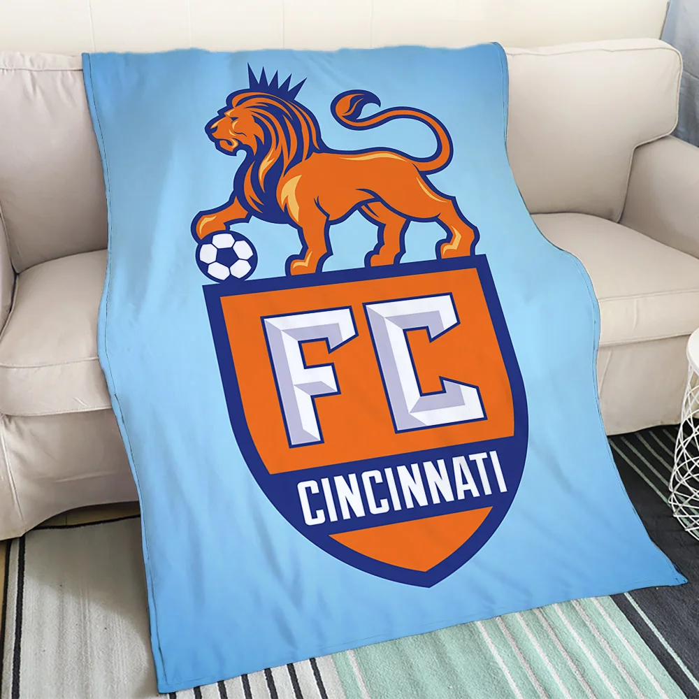 F-FC CincinnatiS Cobija Football Microfiber Bedding Fleece Blanket for Sofas Bed Throw Blankets King Size Home Interior Sofa Nap