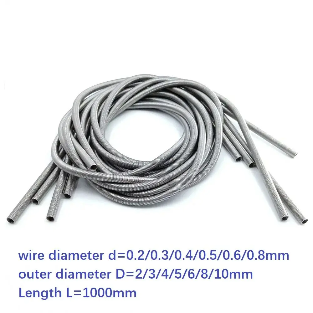 1mm x 9mm x 300mm acier Manganèse noir ressort tension
