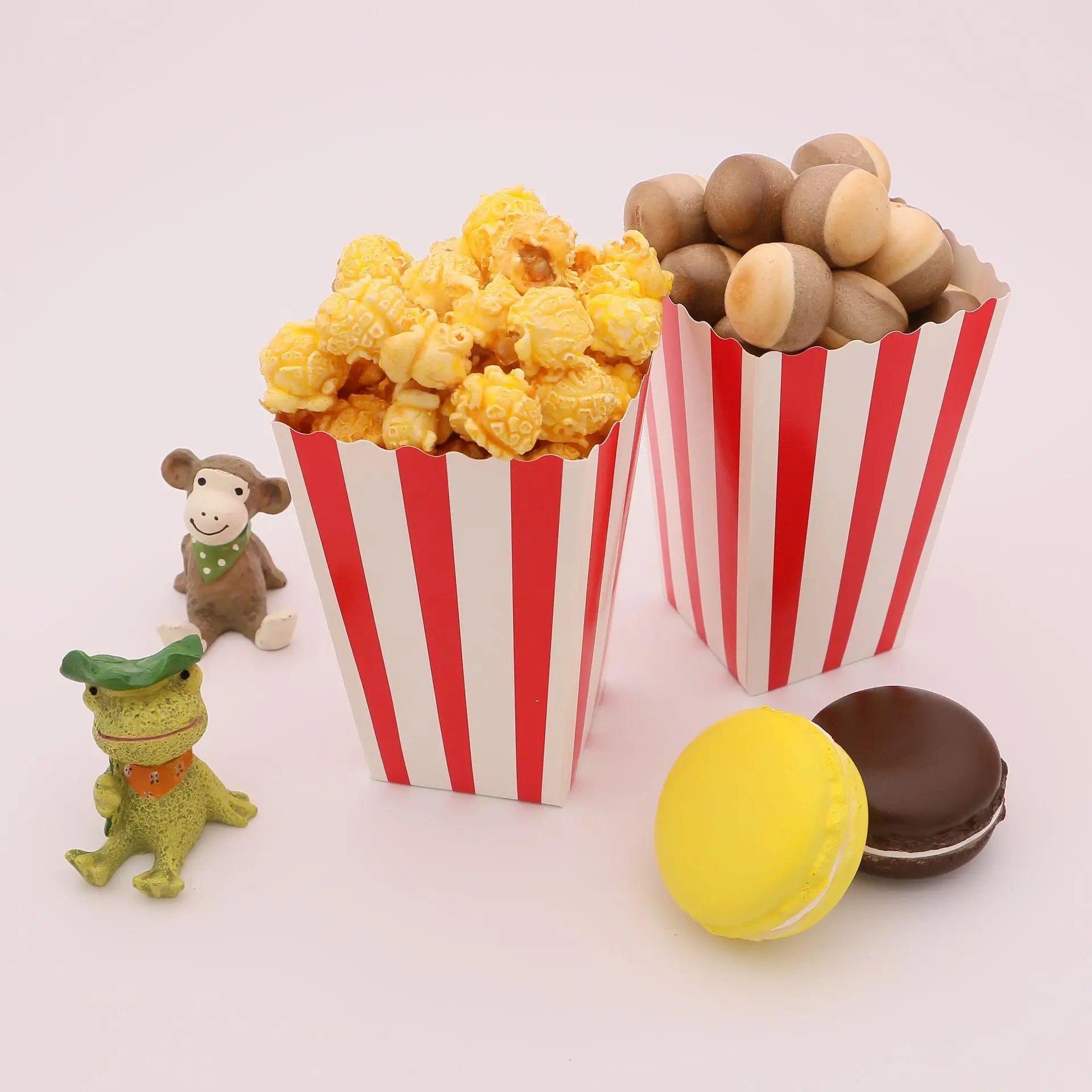6/12/24/36 Stück Rot Gestreifte Popcorn-Box Snackbox Kindergeburtstag Babyparty Filmnacht Party Dekorationszubehör – Detail 5