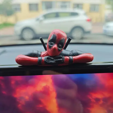 Cartoon Mini Deadpool Computer Desktop Healing Ornaments Accompany You To Decompress Toys Workstation Cartoon Decorations Gifts