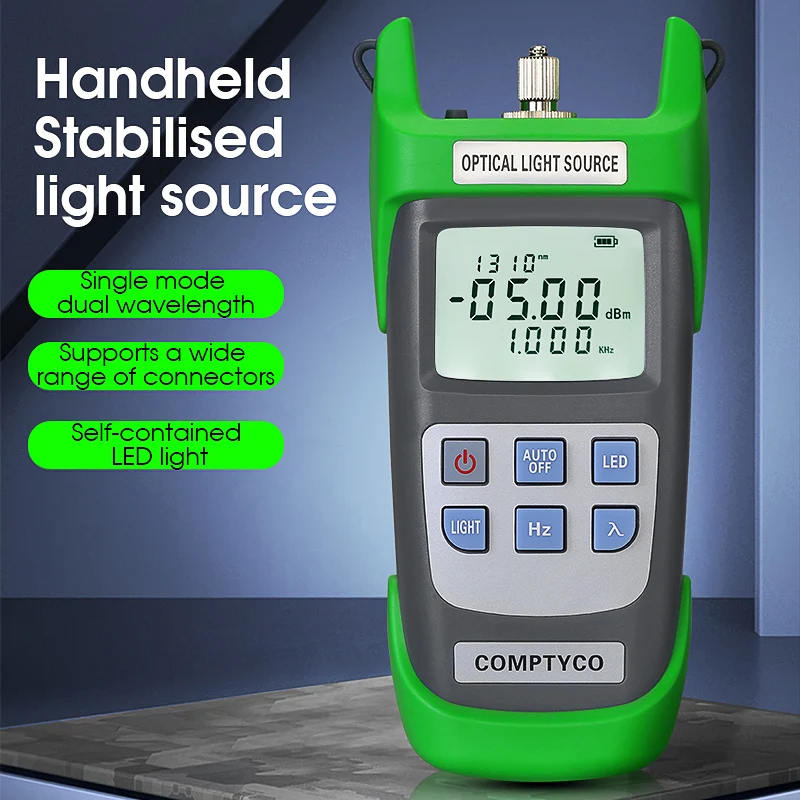 AUA-D1315(Dry Cell)/A-C1315(Rechargeable) Stable Light Source 1310/1550nm Fiber Testing Tool OLS Built-in LED Light