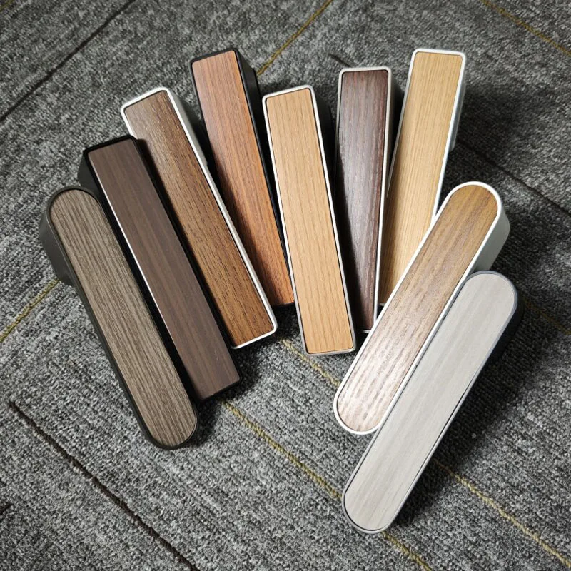 Ecological Door Lock Minimalist Wood Grain Magnetic Suction  Hidden Key Portable One Letter Bedroom Room Office Silent Door Lock