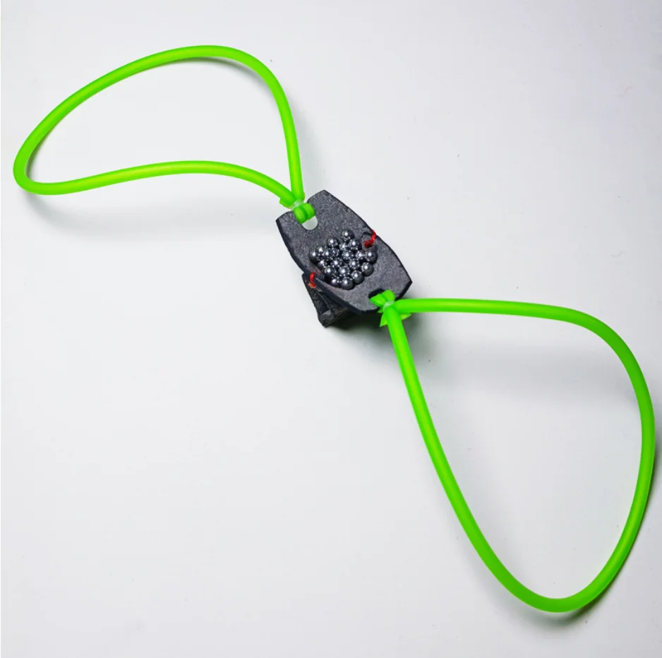 Professional Large Capacity Leather Pocket Rubber Band Shooting Absorbs Steel Ball Outdoor Hunting Slingshot Accessories