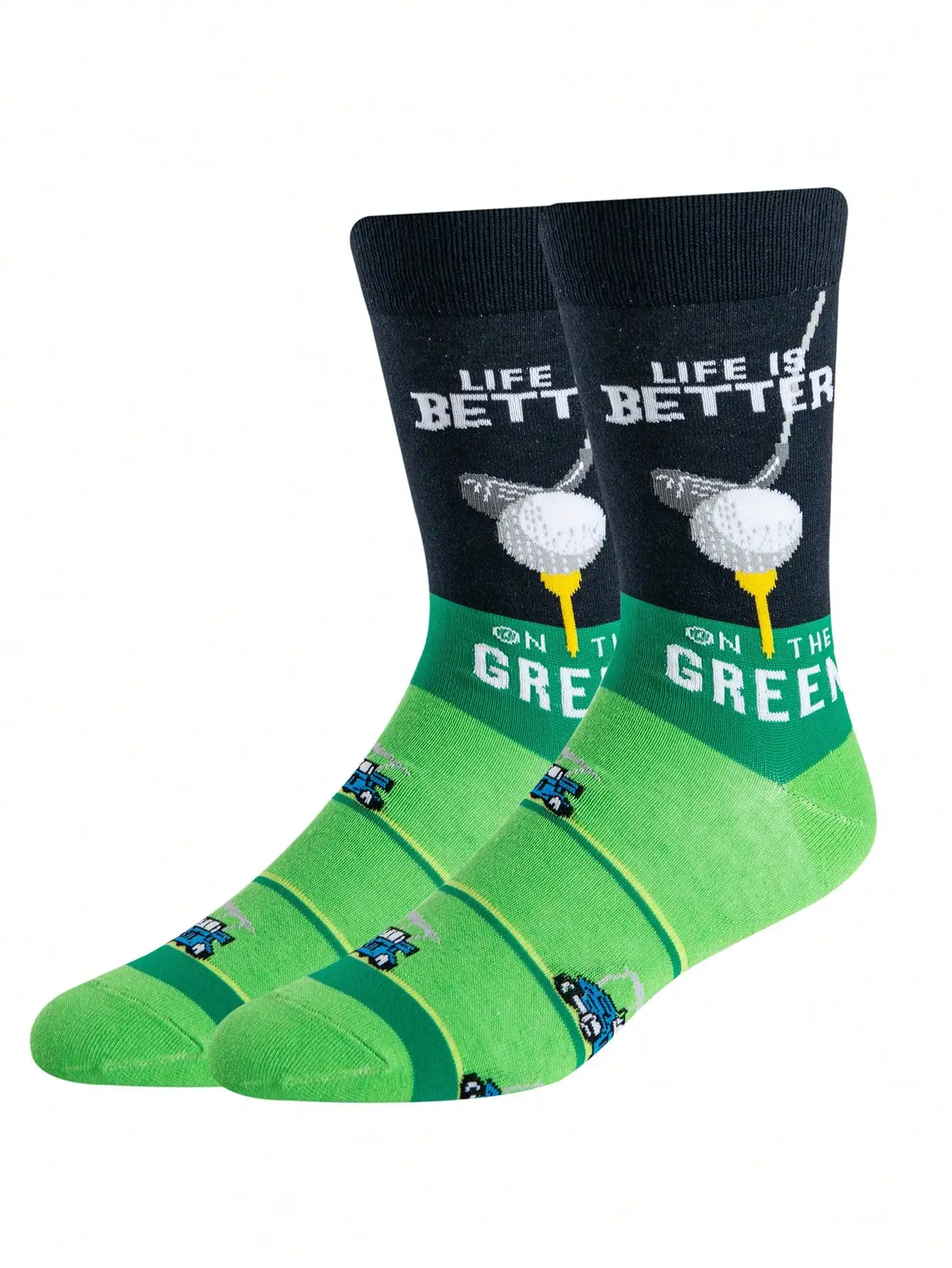 

1 пара креативных мужских носков с надписью для гольфа, удобные и дышащие носки, забавные носки