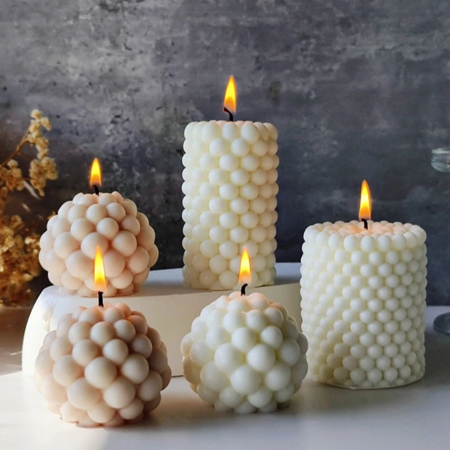Nordic Bubble Cube Scented Candle Soy Wax Aromatherapy Candle Home Bedroom Table Decor Wedding Birthday Gift