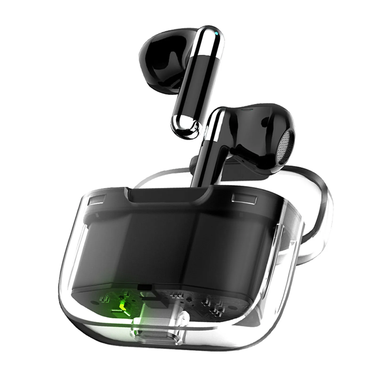 Professional Language Translator Earbuds Bluetooth 5.3 Support 144 Languages Wireless Translator Earphone with Transparent Case