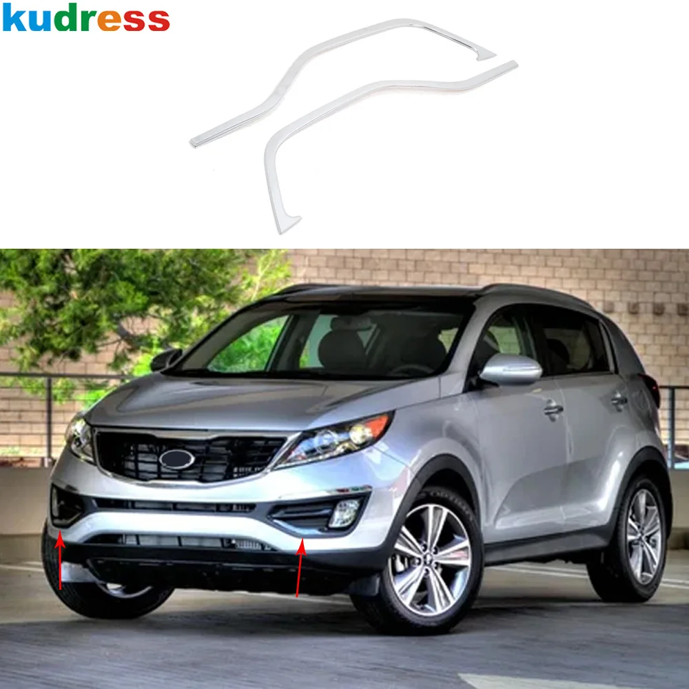 Nebelscheinwerfer-Abdeckungsleisten für Kia Sportage 2010 2011 2012 2013 2014 2015 Chrom-Nebelscheinwerfer-Zierleisten Autozubehör.