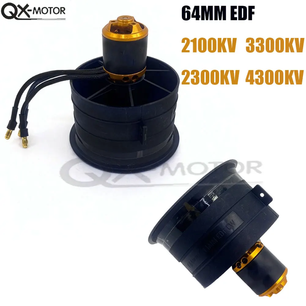 

QX-Motor 64 мм EDF QF2822 2100KV 2300KV 3300KV 4300KV 12-лопастной канальный вентилятор CW CCW с бесщеточным двигателем для радиоуправляемого самолета БПЛА, игрушечная часть