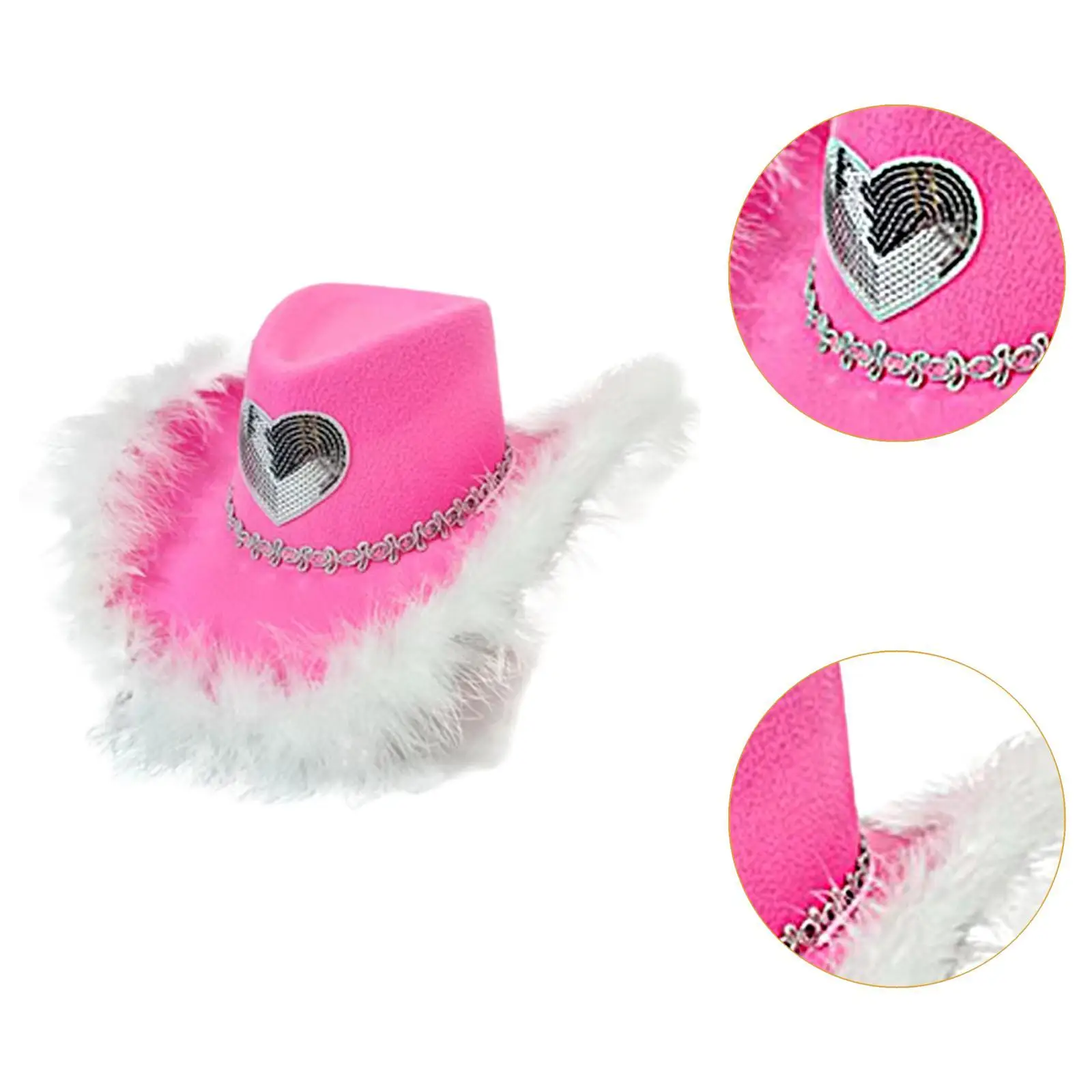 Cappello da cowboy Vesti berretto decorativo Cappello da cowgirl per le vacanze di Halloween di nozze