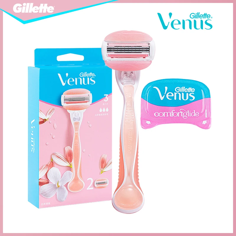 

Женская бритва Gillette Venus White Tea, 3-слойное лезвие со смазывающим мылом, гладкое бритье для женщин, лица, рук, ног, волосы, бикини