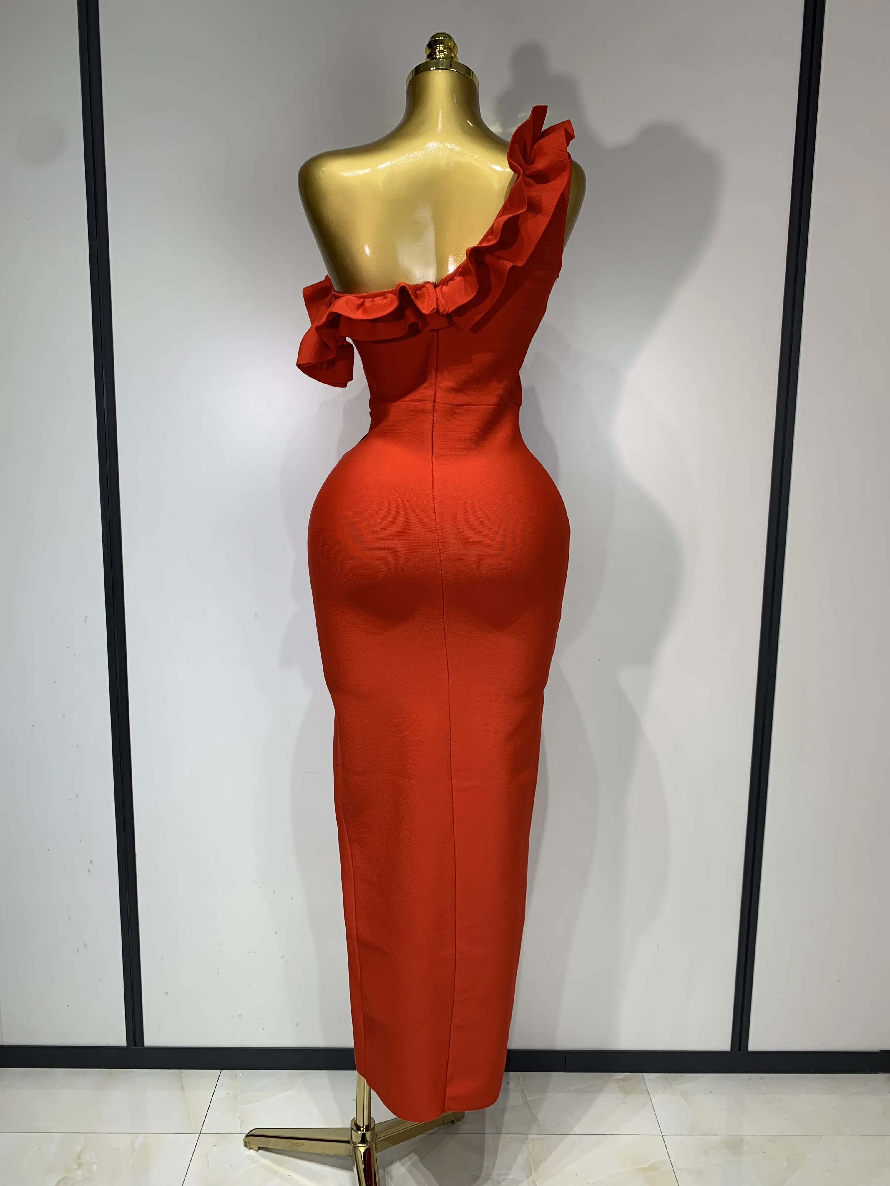 burgundy backless prom dress Burgundy Glitter Thin Straps Mermaid Prom Dress US 6/UK 8/EU 36 / Burgundy main image 1