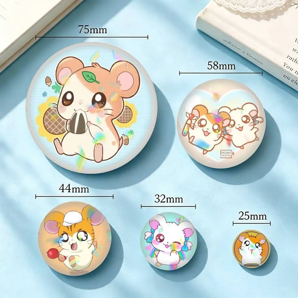 Hamtaro CARTOON Hamster 25mm 32mm 44mm 58mm 75mm Brooches Badges Pins for Accessories Gift