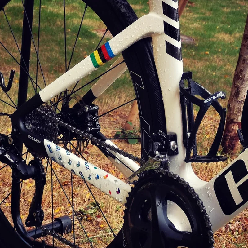 3pcs Champions Rainbow Stripe Road Bicycle Frame Stickers Top Tube Waterproof DIY Decoration MTB Bike Fork Durable Vinyl Decals
