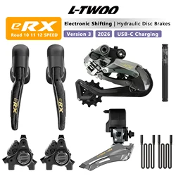 LTWOO ERX V3 Carbon Wireless Electronic Hydraulic Disc Brake Road Groupset 2x10 11 12 Speed APP Programmable Bike Upgrade Kit