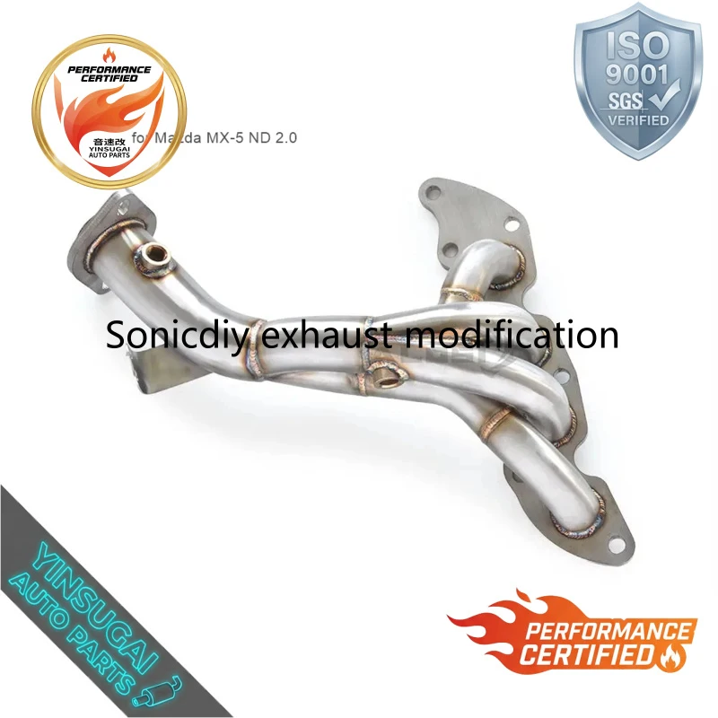 Direct-Fit Performance Downpipe for Mazda MX-5 ND 2.0 Heat Insulation/Mirror Polished